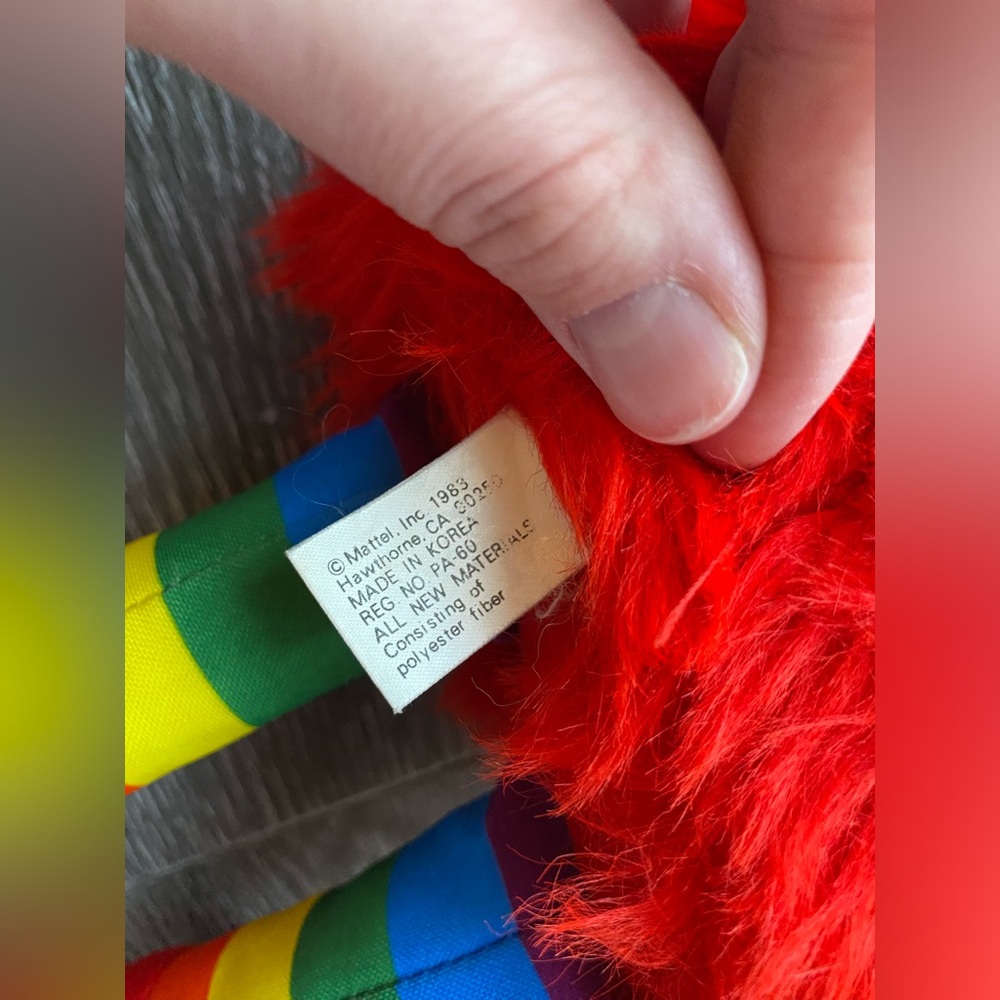 1983 Vintage Rainbow Brite 12” Romeo Sprite Plush Doll - Picture 5 of 5
